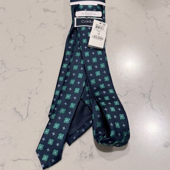 Club Room Men's Classic Geo Neat Tie Green OS, men’s tie - Picture 5 of 5